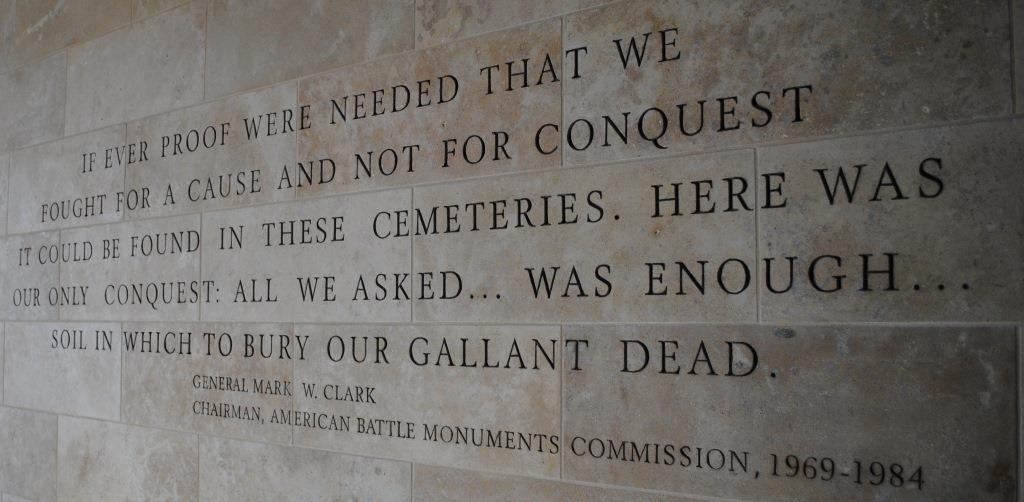 Wall at Normandy Cemetery - American Battle Monuments Commission