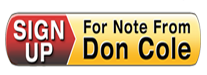 Sign up for Note from Don Cole