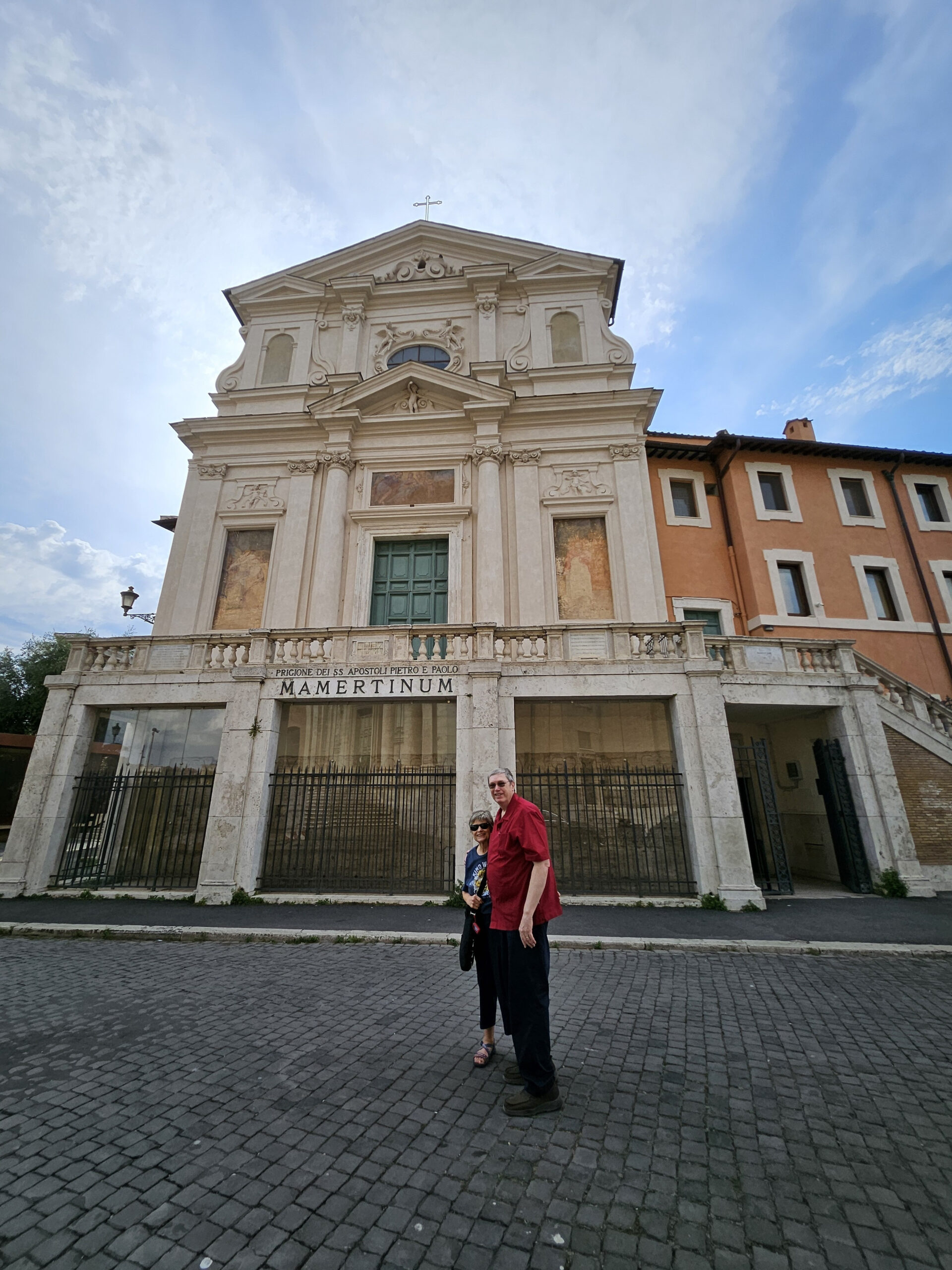 Couple standing in front of Mamertine Prison