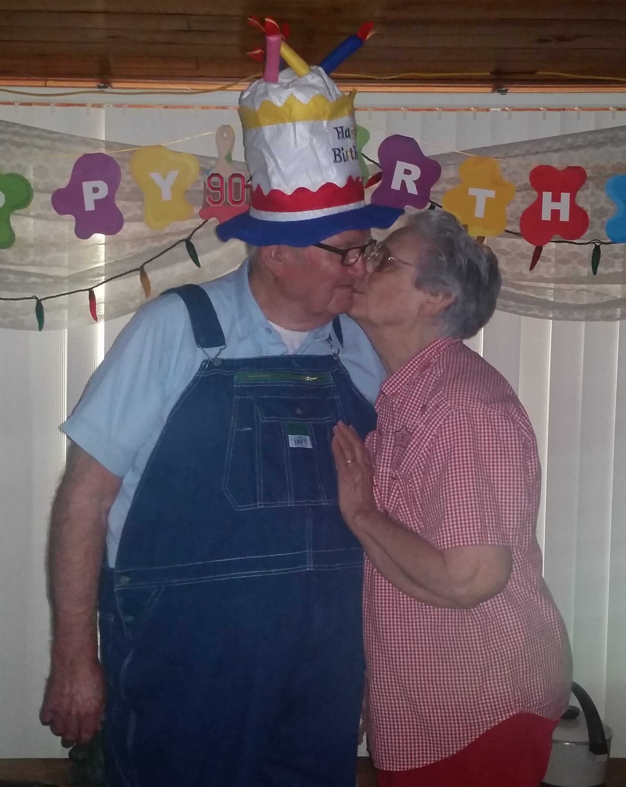 Husband and Wife Kissing